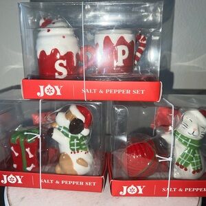 JOY Red and White Salt & Pepper Set